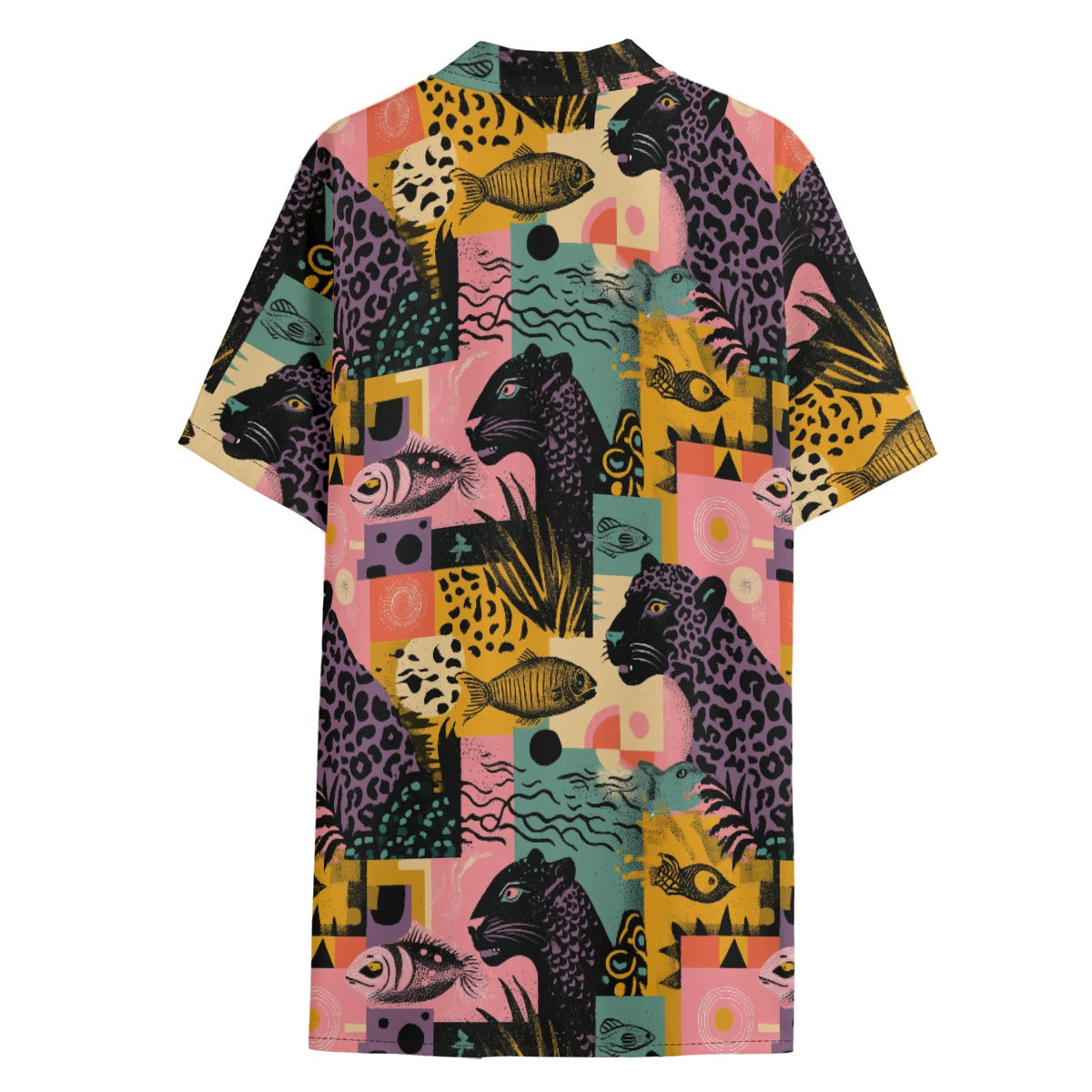 All-Over Print Men's Hawaiian Shirt With Button Closure |115GSM Cotton poplin